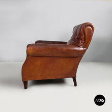 Load image into Gallery viewer, Armchairs in brown leather, 1920s
