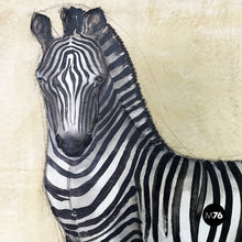 Load image into Gallery viewer, Painting of a zebra by Etiennette Johan, 1930s
