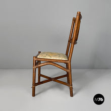 Load image into Gallery viewer, Chair in rattan and fabric, early 20th century
