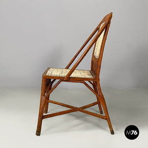 Chairs in rattan and straw, 1960s