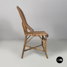 Carica l'immagine nel visualizzatore di Gallery, Chairs in rattan and light blue rattan, early 1900s
