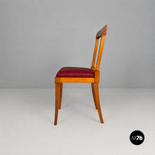 Carica l'immagine nel visualizzatore di Gallery, Wooden chairs with burgundy sky, 1940s
