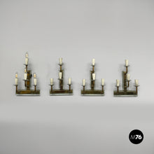 Carica l'immagine nel visualizzatore di Gallery, Glass and brass wall light, 1930s
