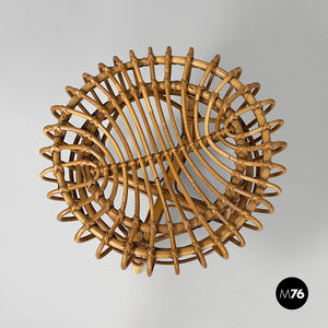 Stool in rattan, 1960s