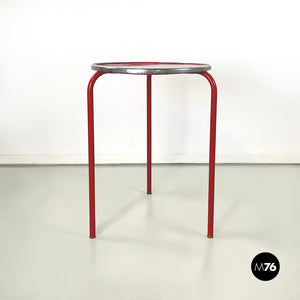 Coffee table in red metal, 1980s