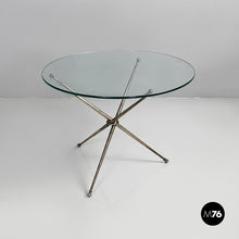Carica l&#39;immagine nel visualizzatore di Gallery, Coffe table in glass and  burnished metal, 1960s
