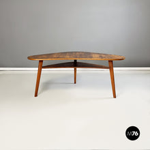 Load image into Gallery viewer, Triangular coffe table in solid wood, 1960s
