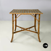 Load image into Gallery viewer, Outdoor dining table in rattan, early 1900s
