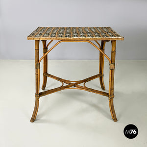 Outdoor dining table in rattan, early 1900s