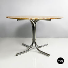 Load image into Gallery viewer, Dining table in red marble and steel, 1970s
