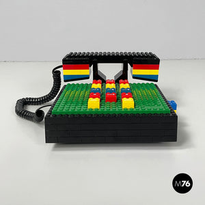 Plastic lego desk telephone by Tyco, 1990s