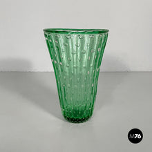 Load image into Gallery viewer, Vase in green glass, 1980s

