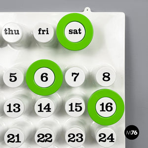 Light green rings for the perpetual wall calendar by Ring A Date, 2020s