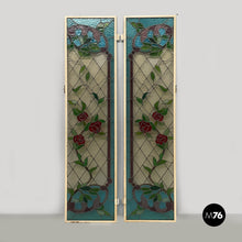 Load image into Gallery viewer, Roses stained-glass windows, 1910s

