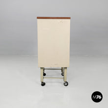 Load image into Gallery viewer, Metal chest of drawers with casters, 1950s
