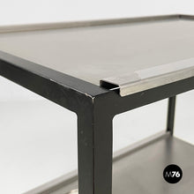 Load image into Gallery viewer, Cart in steel and black metal, 1980s
