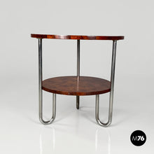 Load image into Gallery viewer, Round wooden coffee table, 1930s

