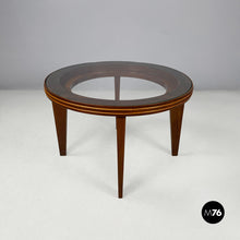 Load image into Gallery viewer, Round wooden coffee table, 1930s
