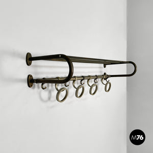 Metal wall coat rack, 1930s