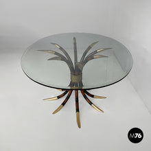 Carica l'immagine nel visualizzatore di Gallery, Dining table in bamboo and glass , 1980s
