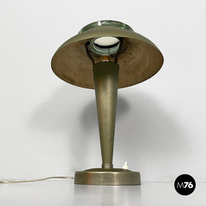 Brass and glass table lamp, 1920s