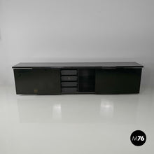 画像をギャラリービューアに読み込む, Glossy black Sheraton sideboard by Giotto Stoppino and Lodovico Acerbis for Acerbis, 1980s
