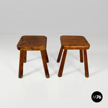 Charger l&#39;image dans la galerie, Wooden stools, 1970s
