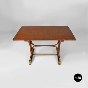 Dining tables in wood and brass, 1930s