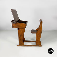 将图片加载到图库查看器，School desk in wood, 1930s
