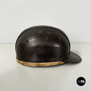 Miner's helmet in leather, late 1800s-early 1900s