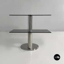 Carica l&#39;immagine nel visualizzatore di Gallery, Console in smoked glass and steel, 1980s
