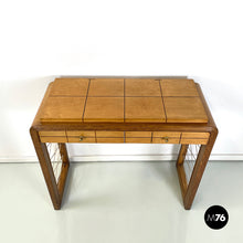 Load image into Gallery viewer, Console in wood with rope geometrical details, 1950s
