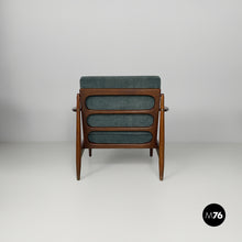 画像をギャラリービューアに読み込む, Green velvet armchairs, 1950s
