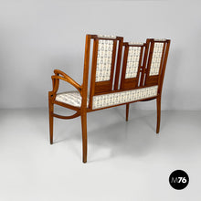 Load image into Gallery viewer, Bench in fabric and wood, 1930s
