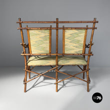 将图片加载到图库查看器，Sofa in fabric and bamboo, 1930s
