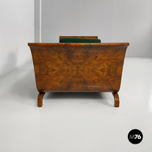 Carica l&#39;immagine nel visualizzatore di Gallery, Daybed in green fabric and wood, 1940s

