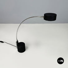 Load image into Gallery viewer, Adjustable table lamp in black metal, 1980s
