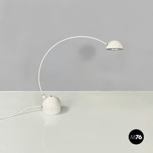Carica l&#39;immagine nel visualizzatore di Gallery, Adjustable table lamp in white metal, 1970s
