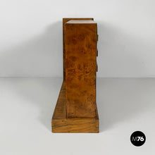 Load image into Gallery viewer, Wooden and metal table clock, 1930s
