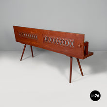 画像をギャラリービューアに読み込む, Bench in red wood, 1930s
