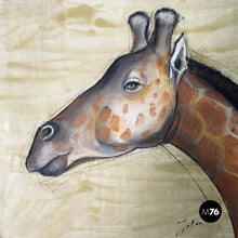 Load image into Gallery viewer, Painting of a giraffe by Etiennette Johan, 1930s
