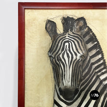Load image into Gallery viewer, Painting of a zebra by Etiennette Johan, 1930s
