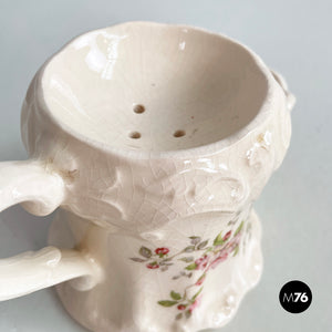 Barber mug in white ceramic by Staffordshire, 1900s