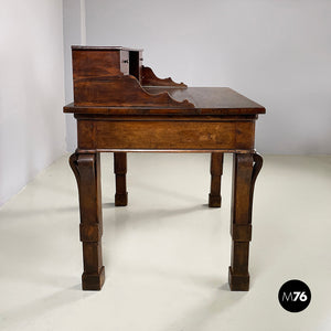 Desk in walnut wood, mid 1800s