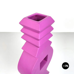 Purple ceramic sculpture Lady by Florio Paccagnella, 2023