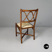 Load image into Gallery viewer, Chair in rattan and fabric, early 20th century
