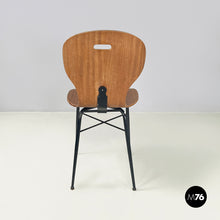 Load image into Gallery viewer, Chair in wood and black metal, 1960s

