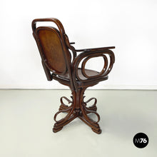 Load image into Gallery viewer, Swivel chair in wood by Thonet, 1900s
