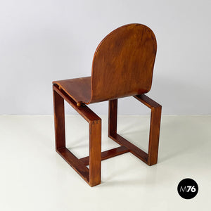 Chair in curved wood, 1950s