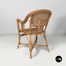 Load image into Gallery viewer, Chairs in rattan and light blue rattan, early 1900s
